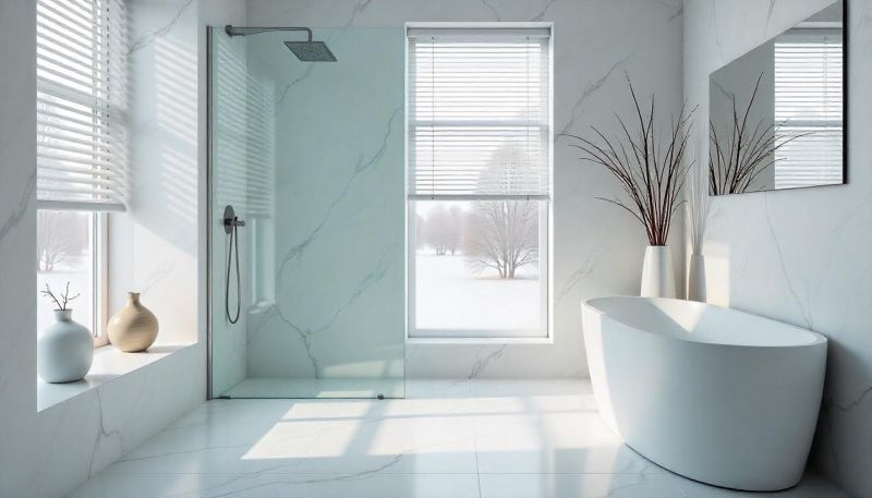 Luxury bathroom with freestanding tub