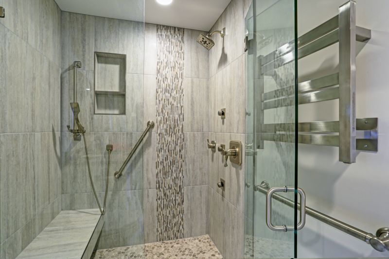 Minimalist Shower with Floating Floor